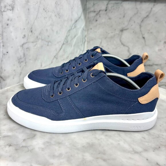 Cole Haan Men's Grandpro Rally Canvas Court Sneaker US Size 12 Blue White C34716 - Picture 5 of 10